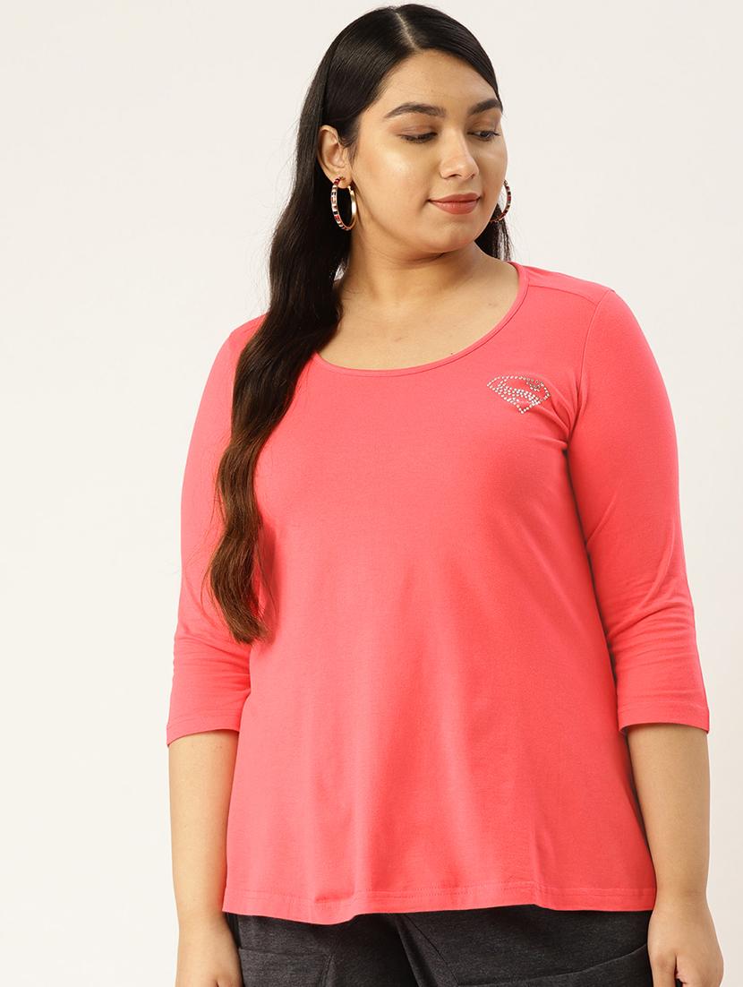 women's plain round neck t-shirt - 17291050 -  Zoom Image - 0