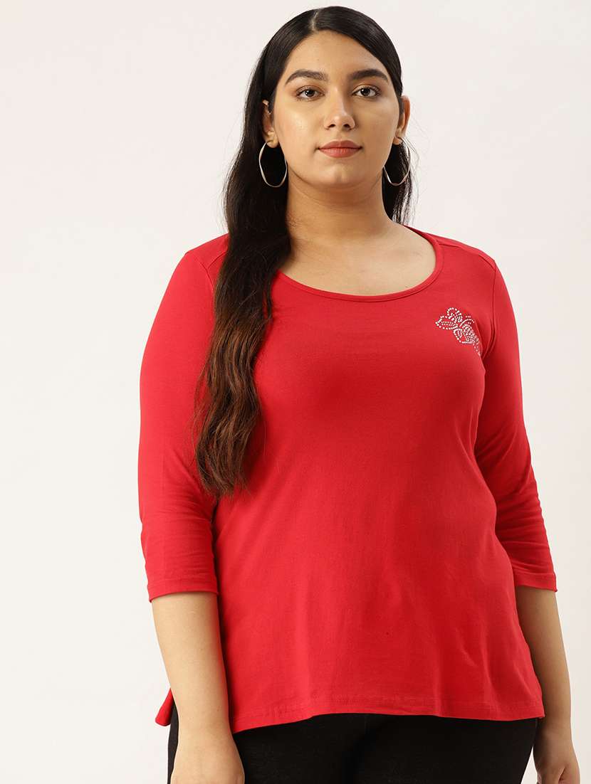 women's plain round neck t-shirt