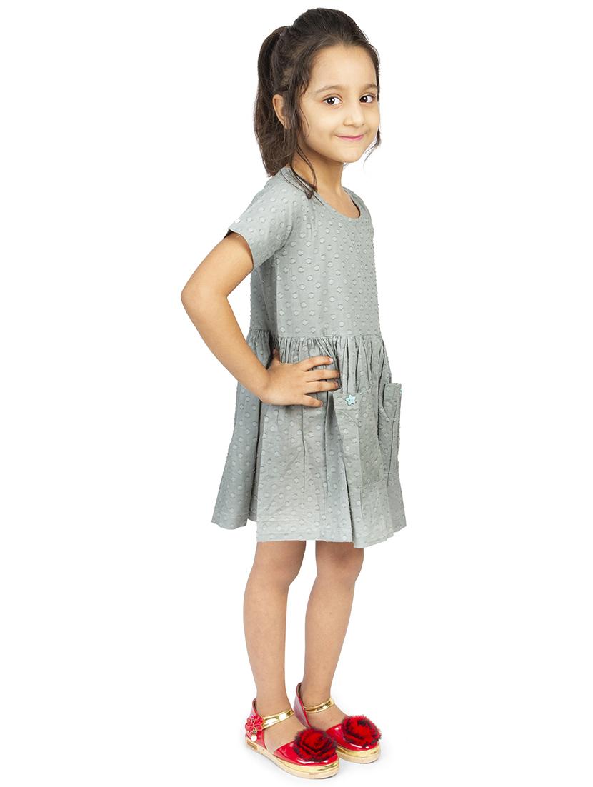 grey cotton frock - 17292292 -  Standard Image - 1