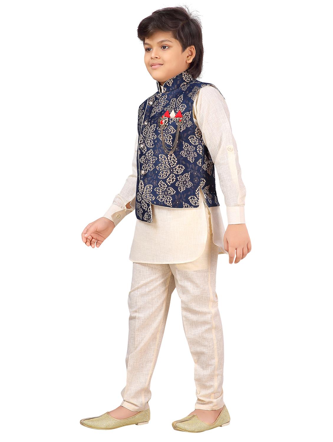 blue cotton kurta sets kurtas & set - 17295596 -  Standard Image - 1