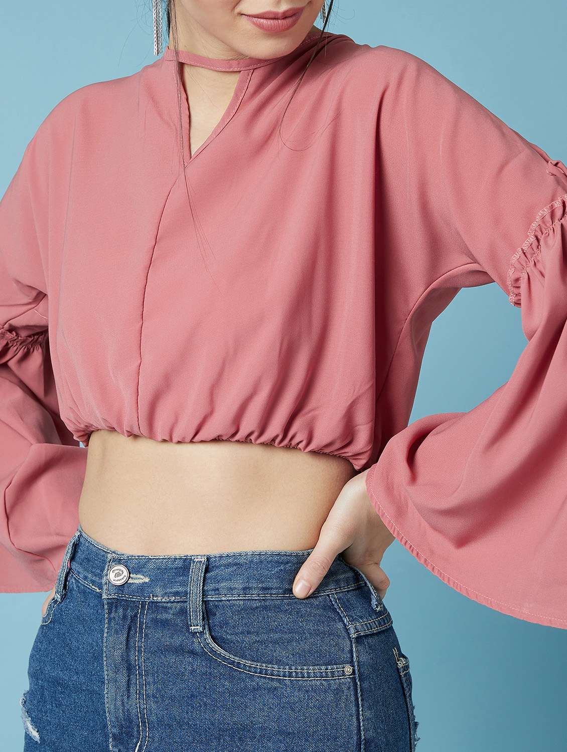 bell sleeves blosuon top - 17295723 - Standard Image - 4