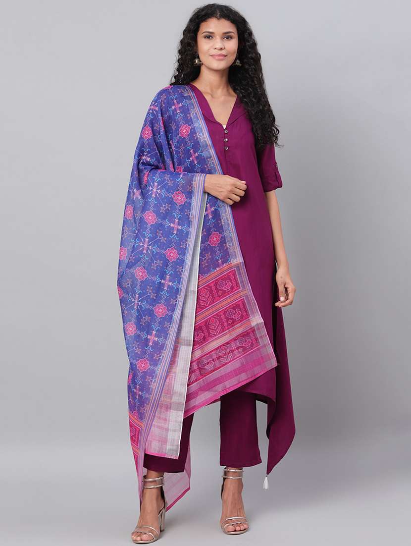 solid kurta pant set 