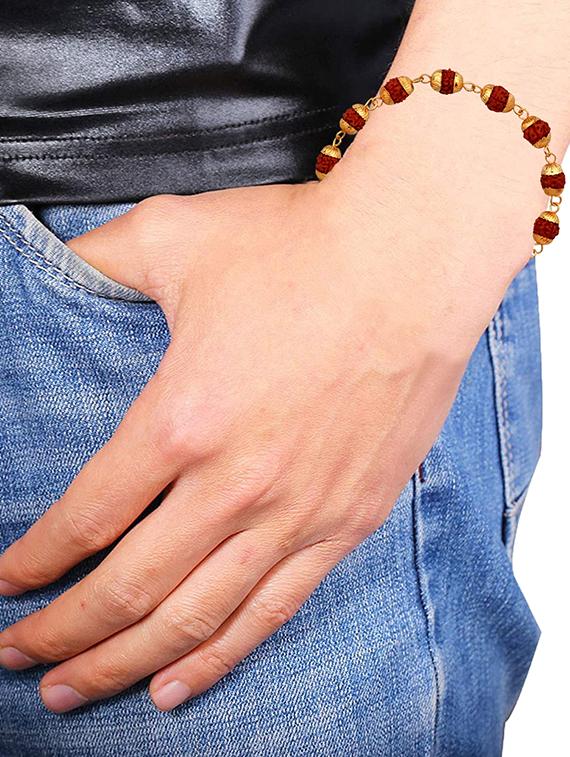gold metal alloy bracelet - 17297628 - Standard Image - 4