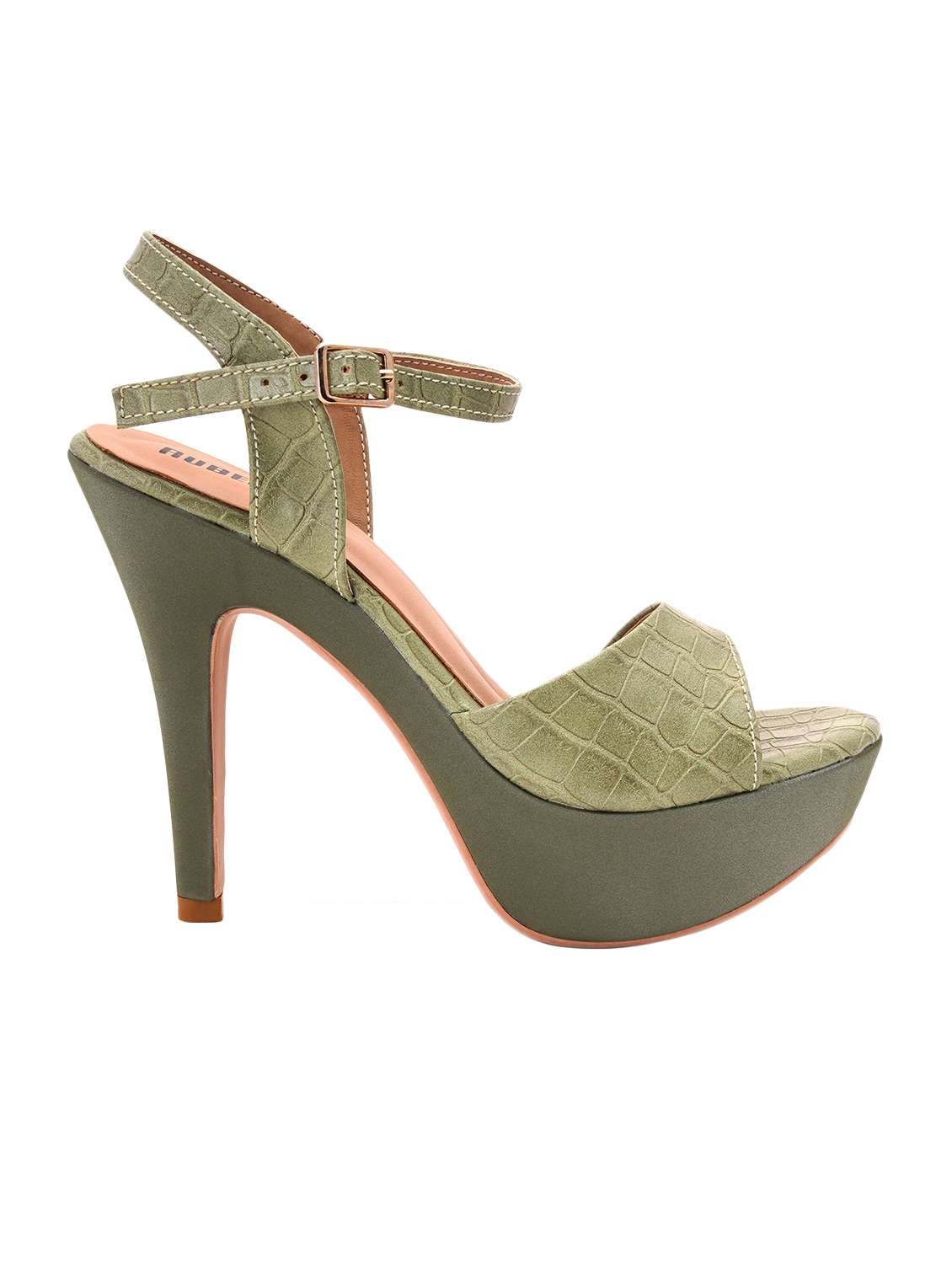 green pu ankle strap sandals - 17298236 -  Standard Image - 1