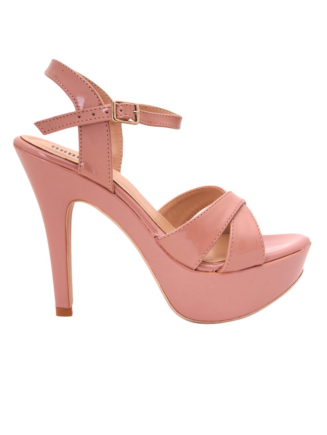 pink pu ankle strap sandals - 17298242 -  Standard Image - 1