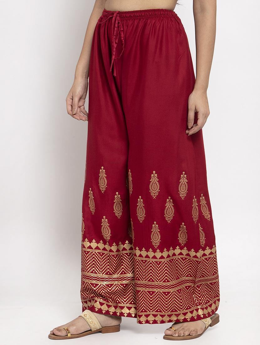 red printed cullottes palazzo - 17298381 -  Standard Image - 1