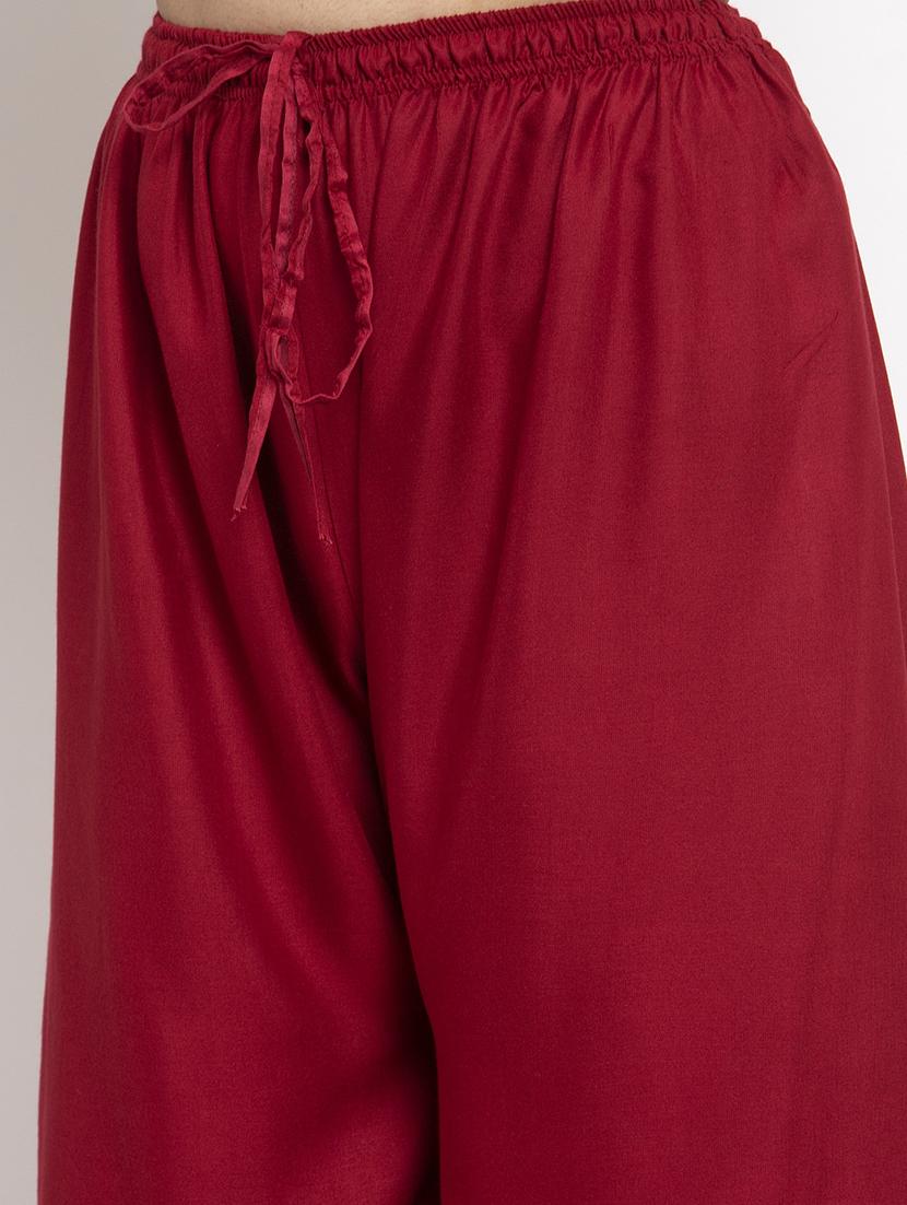 red printed cullottes palazzo - 17298381 - Standard Image - 4
