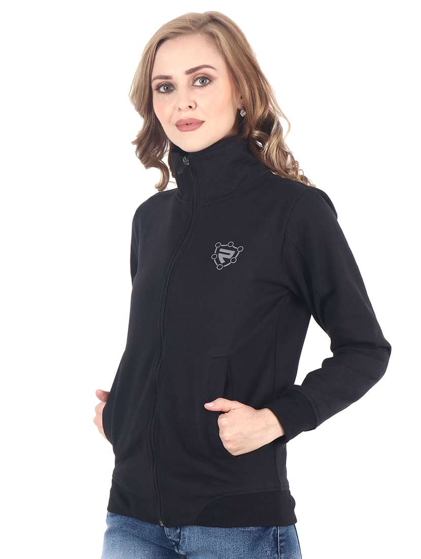 stand collar neck solid  jacket - 17298442 -  Standard Image - 1