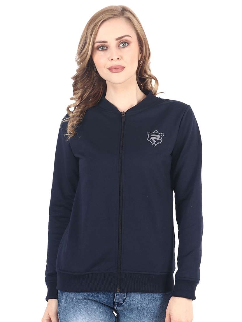 mandarin neck solid jacket 