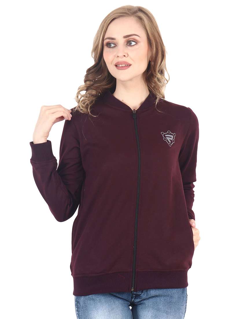 mandarin neck solid jacket 