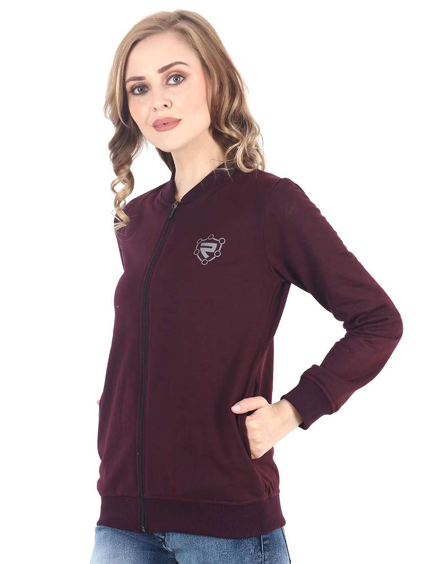 mandarin neck solid jacket - 17298450 - Standard Image - 1