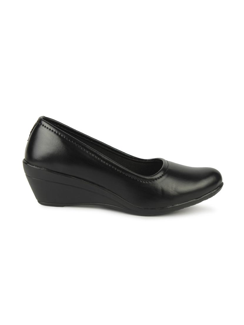 black slip on pumps - 17299342 -  Standard Image - 1