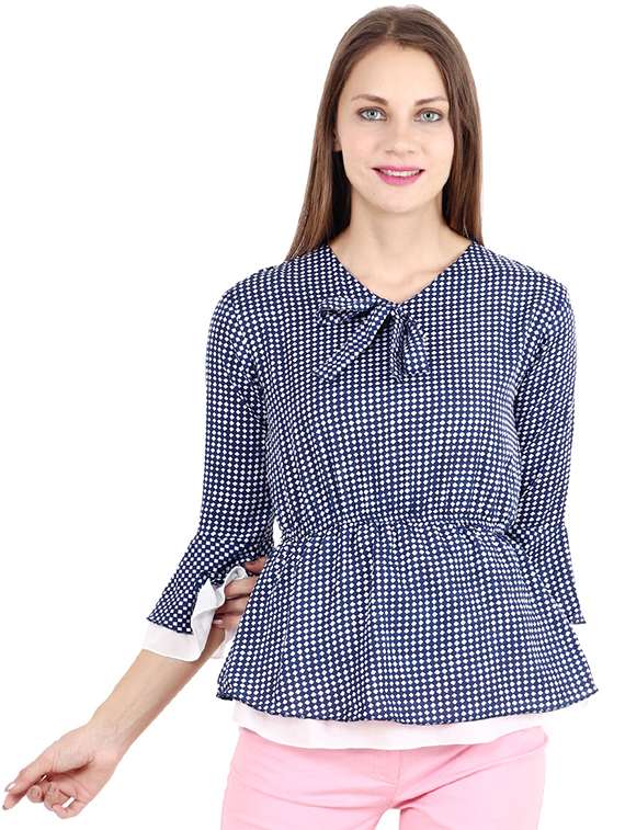 women's layered v neck top