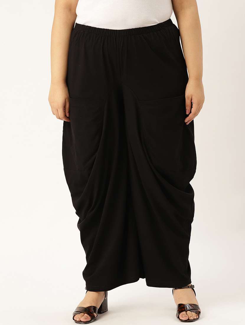 Solid Wide Leg Dhoti Salwar