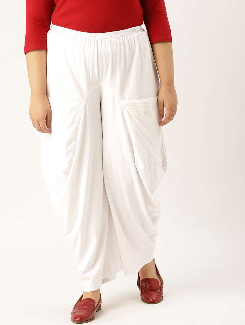 Solid Wide Leg Dhoti Salwar