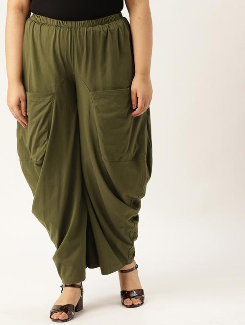 solid wide leg dhoti salwar - 17300410 - Standard Image - 0
