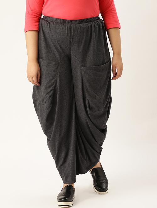 solid wide leg dhoti salwar - 17300411 -  Standard Image - 0