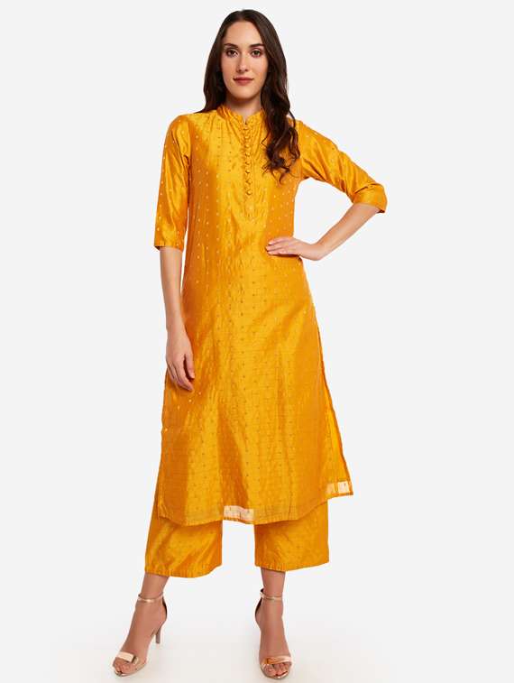 zari work kurta pant set