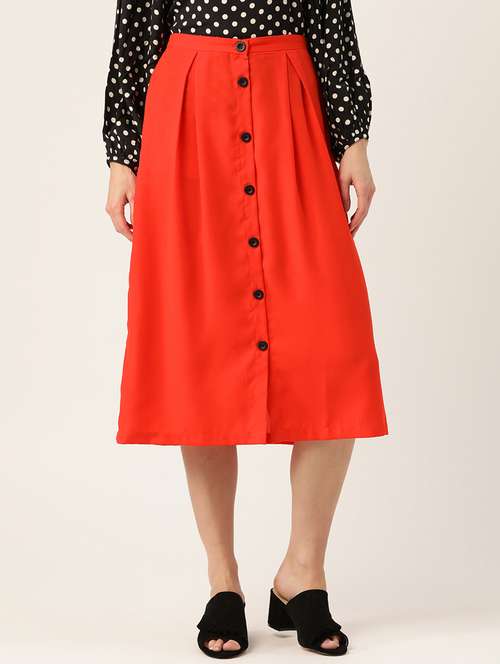button up a-line skirt  - 17325200 -  Standard Image - 0