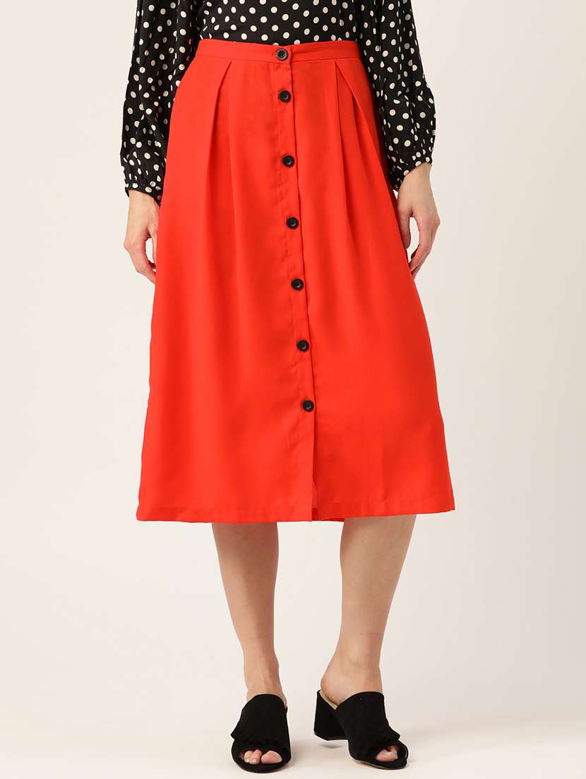 button up a-line skirt 