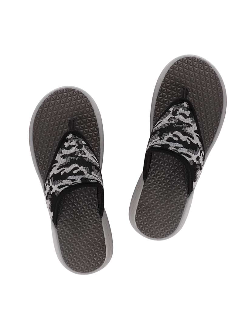 grey mesh slip on flip flops