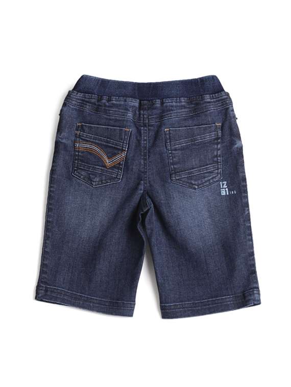 navy blue denim three fourth - 17326283 -  Standard Image - 1