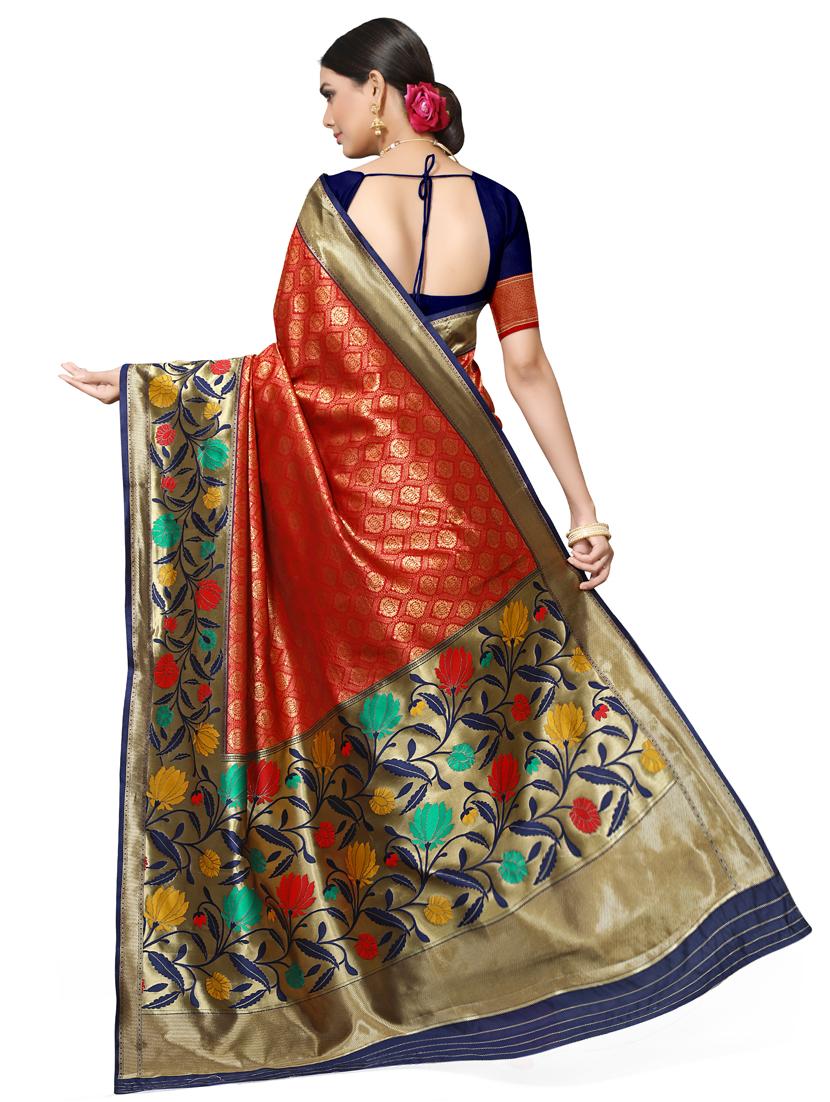 jacquard woven saree - 17326795 -  Standard Image - 1