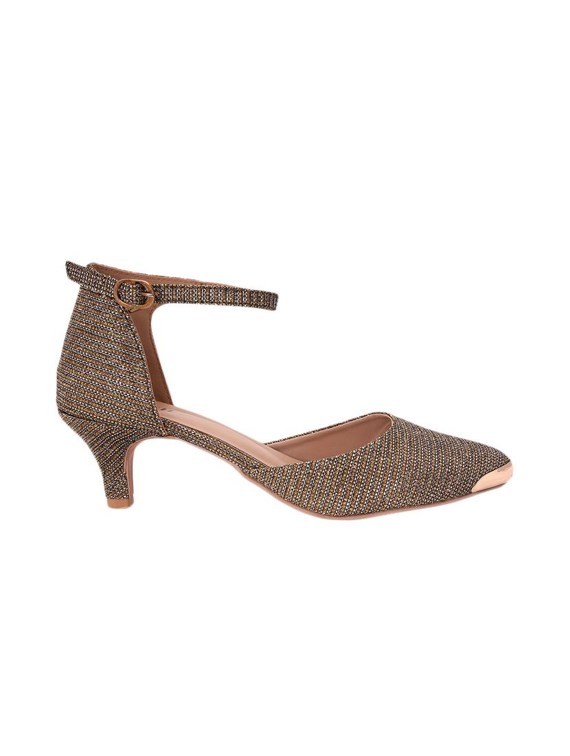 brown pu slip on pumps - 17326861 -  Standard Image - 1