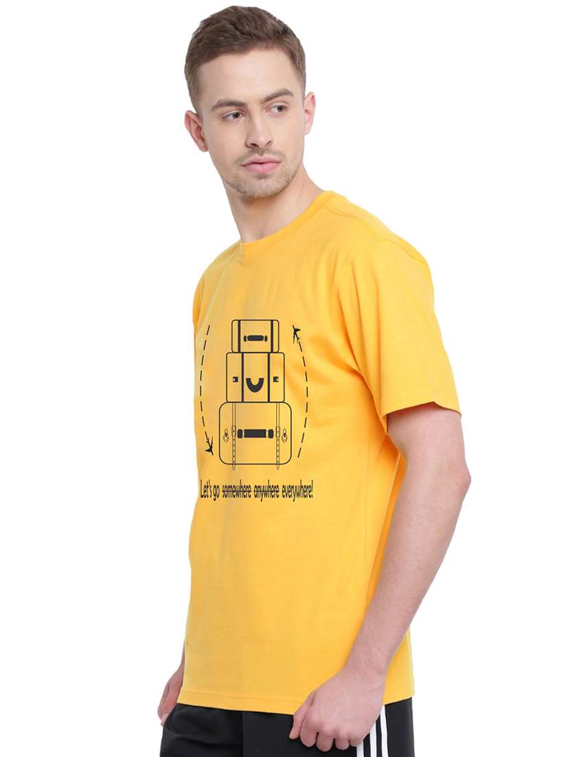 yellow front print t-shirt - 17327494 -  Standard Image - 1