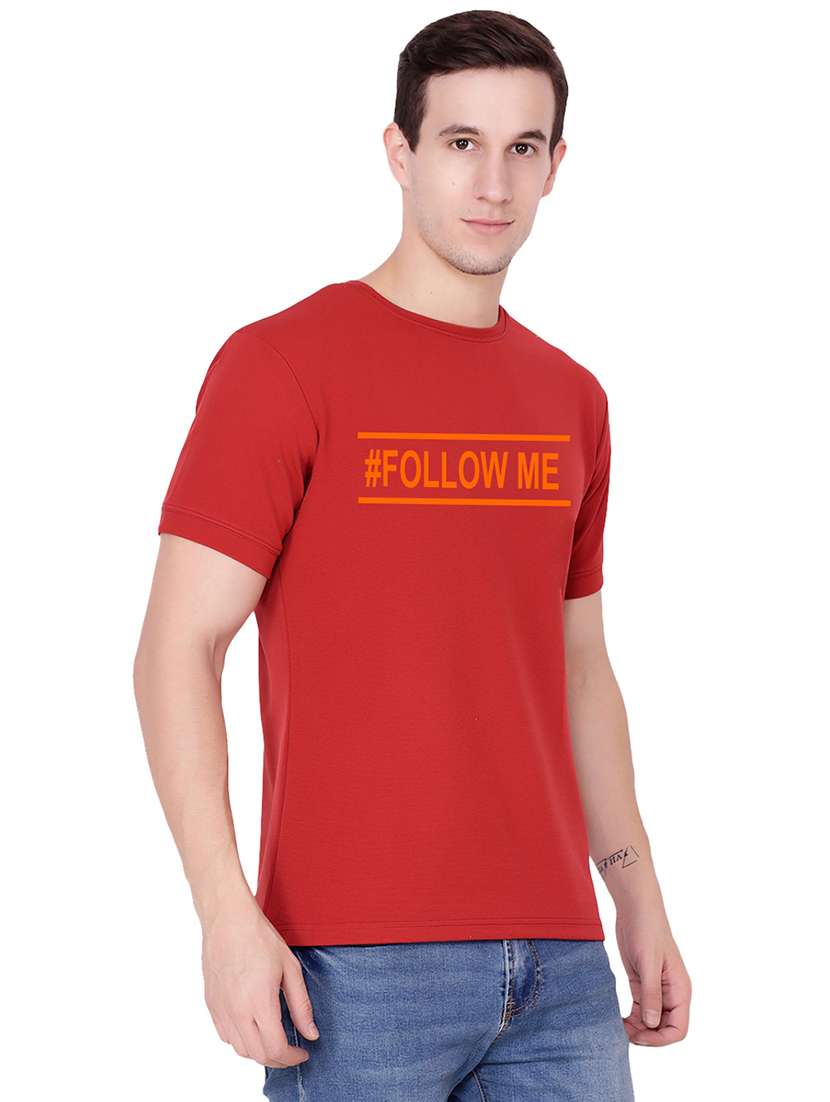 red chest print t-shirt - 17327496 -  Standard Image - 1