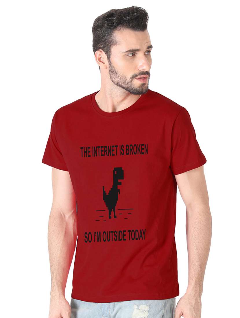 red front print t-shirt - 17327503 -  Standard Image - 1