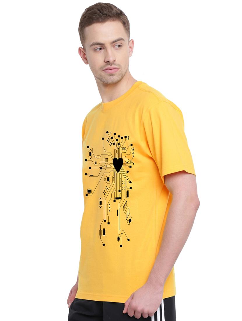 yellow front print t-shirt - 17327517 -  Standard Image - 1