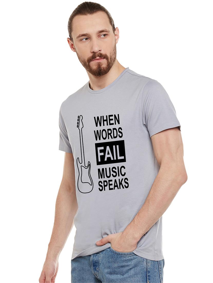 grey front print t-shirt - 17327522 -  Standard Image - 1