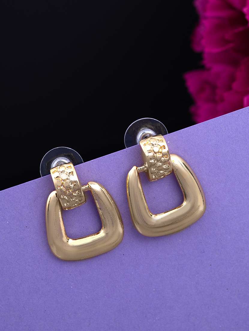 gold metal drop earring