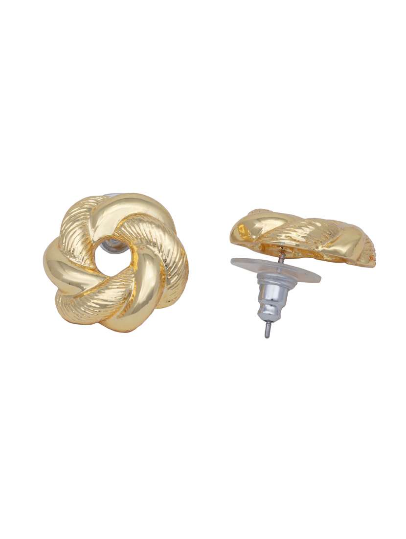 gold metal studs earring - 17327585 -  Standard Image - 1