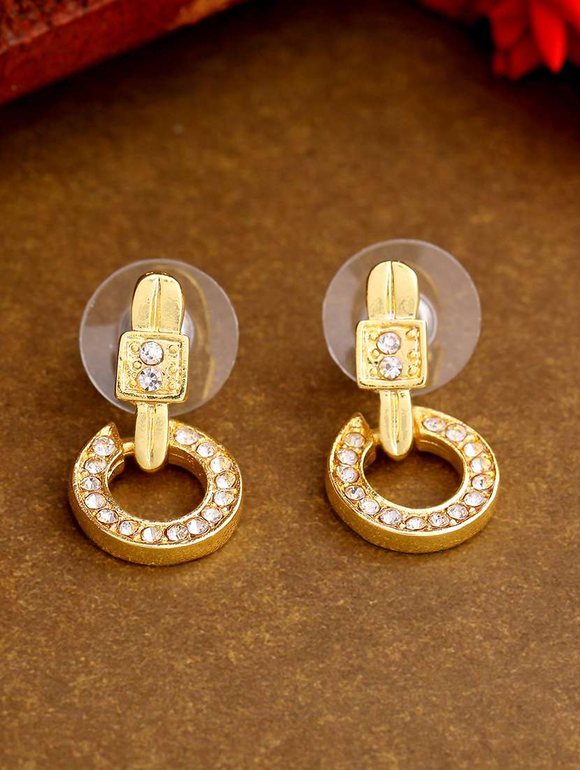 white metal chandellier earring