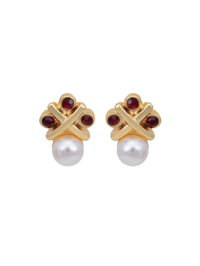 red metal studs earring - 17327591 -  Standard Image - 1
