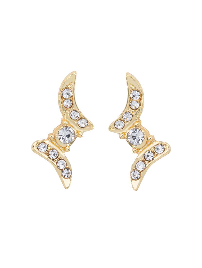 white metal studs earring - 17327598 -  Standard Image - 1