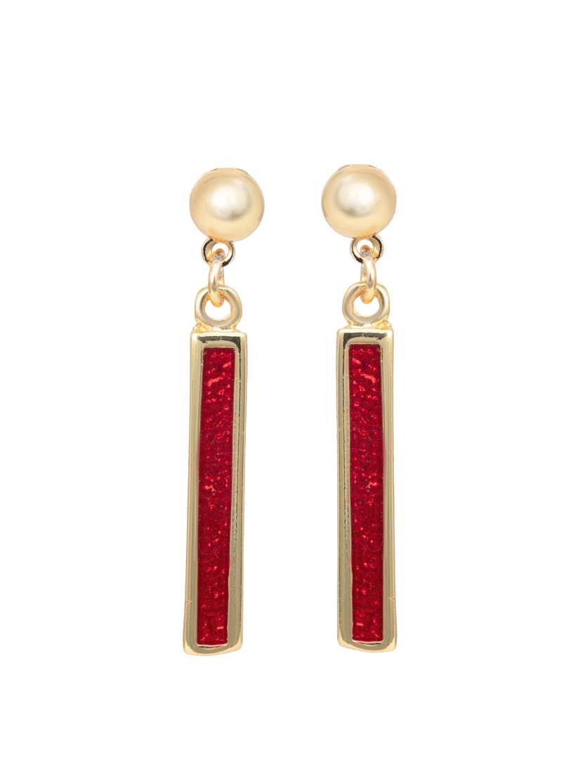 red metal drop earring - 17327616 -  Standard Image - 1