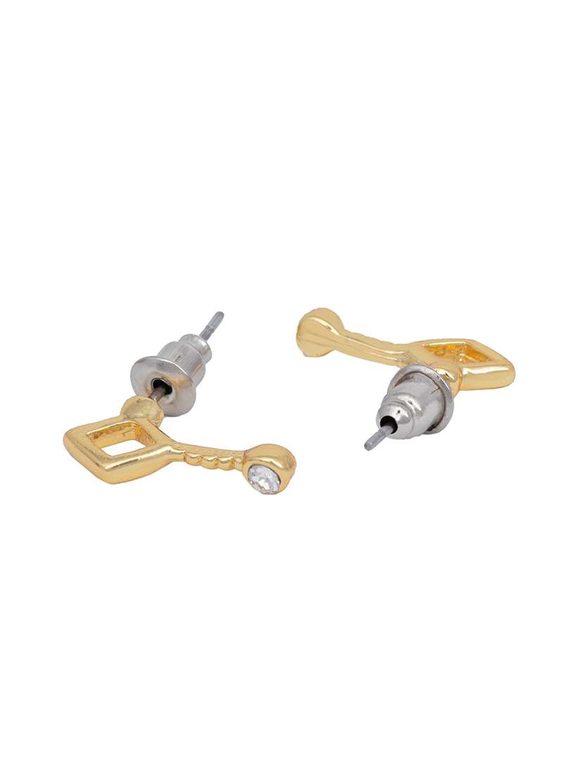 white metal studs earring - 17327618 - Standard Image - 1