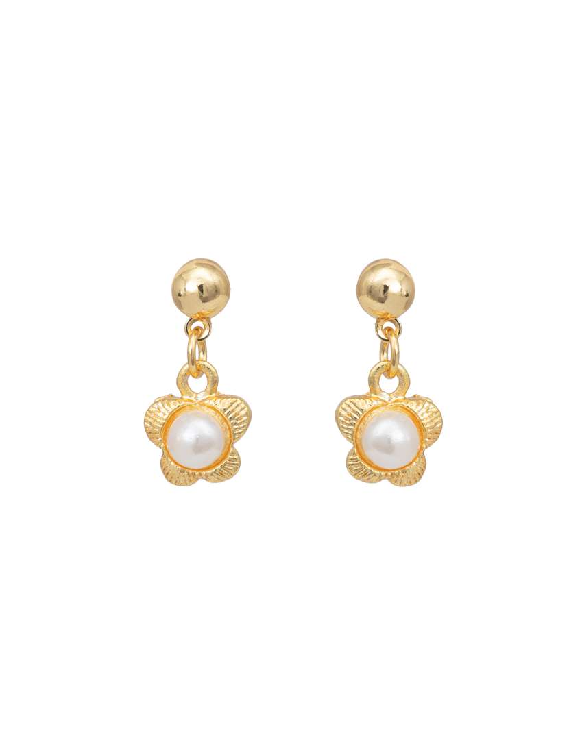white metal drop earring - 17327623 -  Standard Image - 1