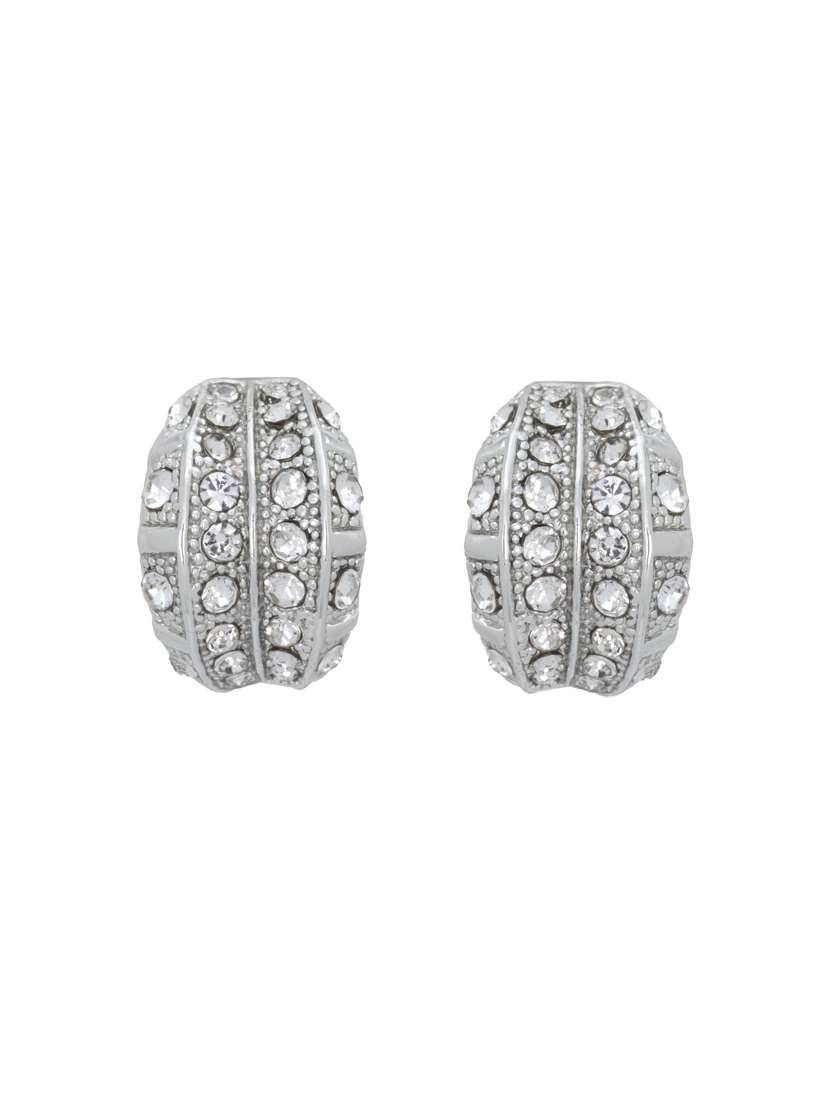 white metal studs earring - 17327634 -  Standard Image - 1