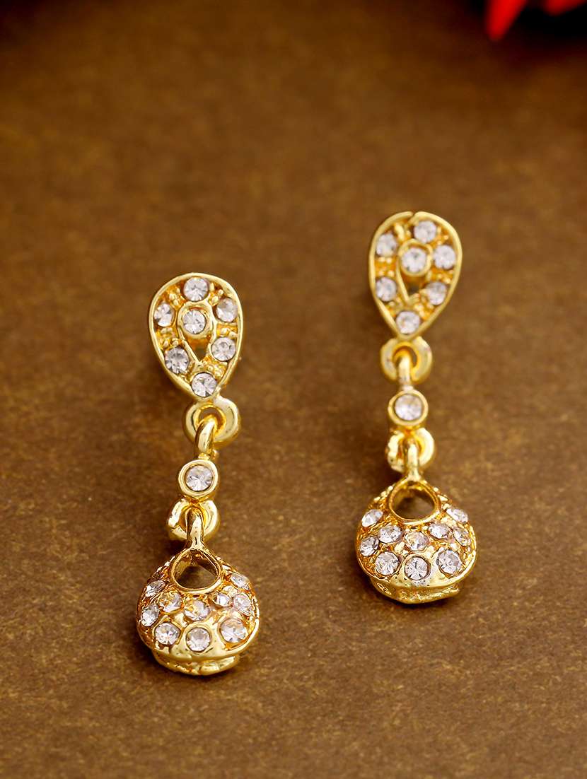 white metal drop earring