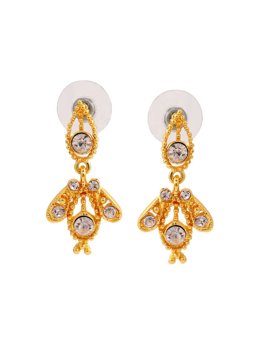 white metal drop earring - 17327655 -  Standard Image - 1
