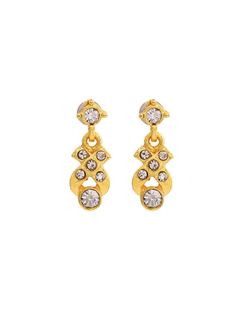 gold metal drop earring - 17327689 -  Standard Image - 1