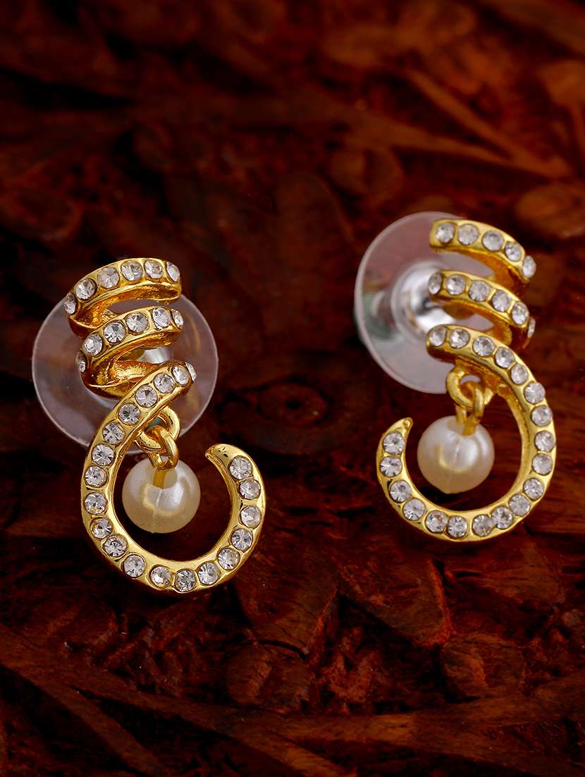 white metal studs earring