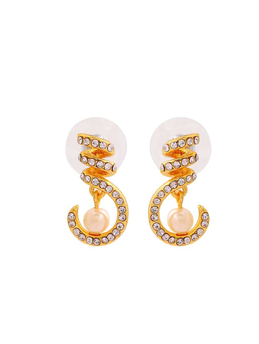 white metal studs earring - 17327701 -  Standard Image - 1
