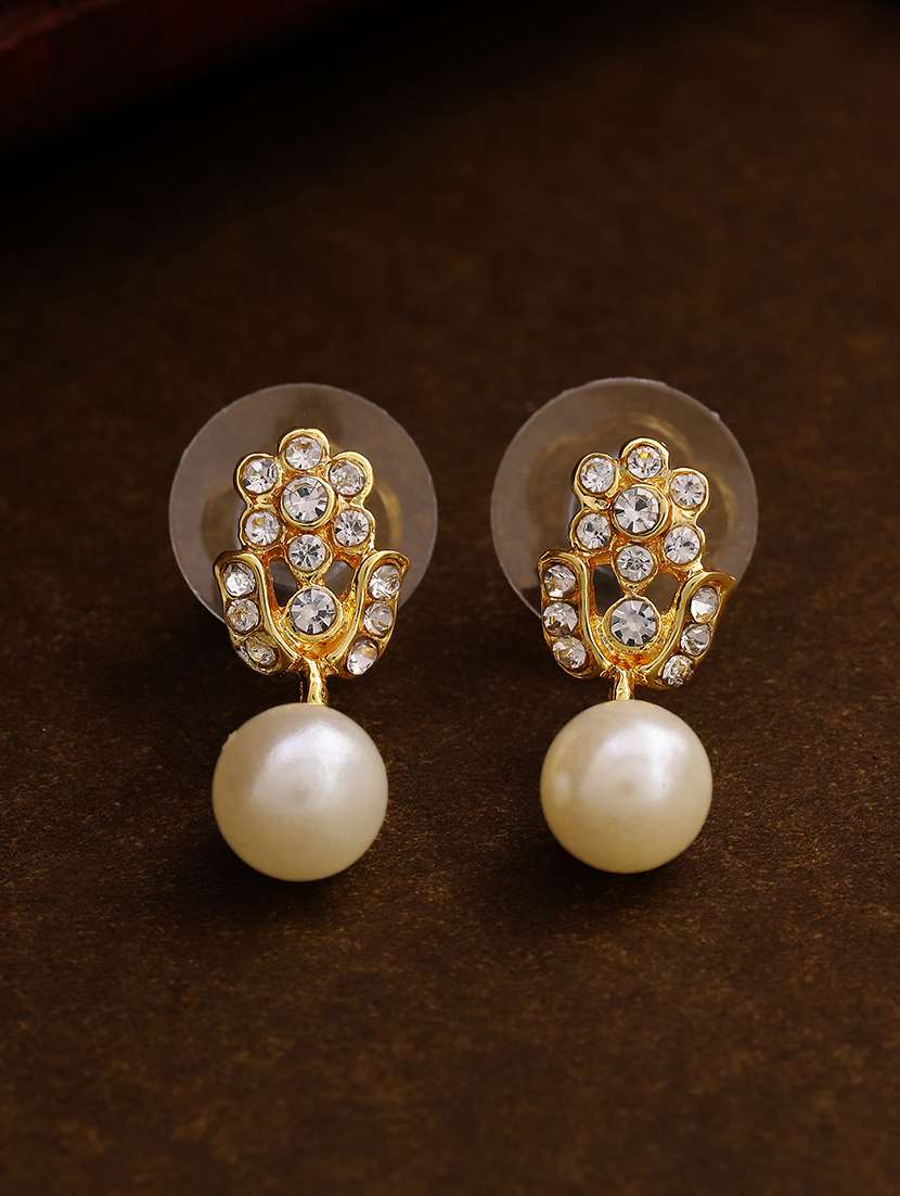 white metal drop earring