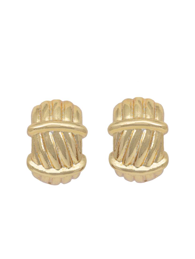 gold metal studs earring - 17327705 - Standard Image - 1