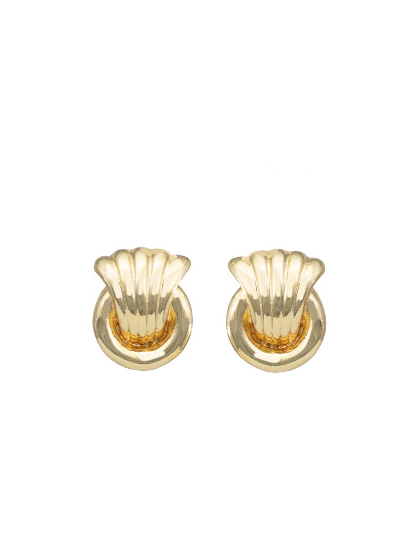 gold metal studs earring - 17327706 -  Standard Image - 1